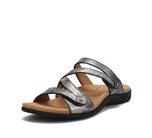 Taos Double U Premium Leather Women's Sandal - Stylish Adjustable Strap Design with Arch Support, Cooling Gel Padding for All-Day Enjoyment and Walking Comfort Black 7 (M) US