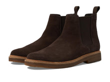 Clarks Men's Clarkdale Easy Chelsea Boot, Dark Brown Suede