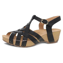 Dansko Tinley Fisherman Wedge Sandal for Women - Black in Black