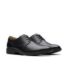 Clarks Men's Eldredge Plain Oxford, Black Leather, 8