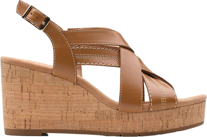 Clarks Women's Sabina Sling Sandal — Tan Leather