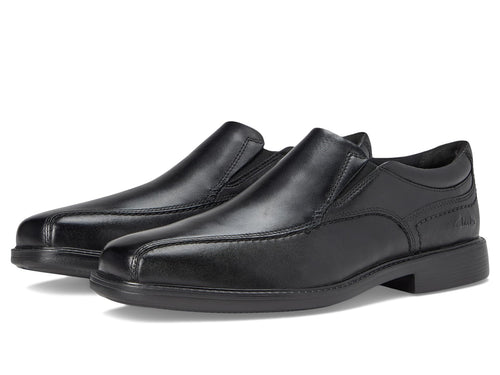 Clarks Men's Dresslite Step loafer in black leather
