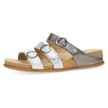 Dansko Campbell Slip-On Wedge Sandal for Women - Pewter Multi in Pewter