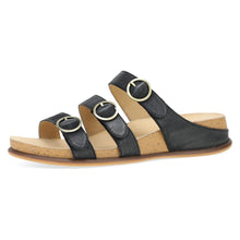 Dansko Campbell Slip-On Wedge Sandal for Women - Black in Black