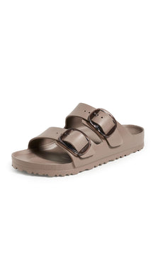 Birkenstock Women's Arizona EVA Big Buckle Sandals, Gray Taupe Narrow in Gray.tpe