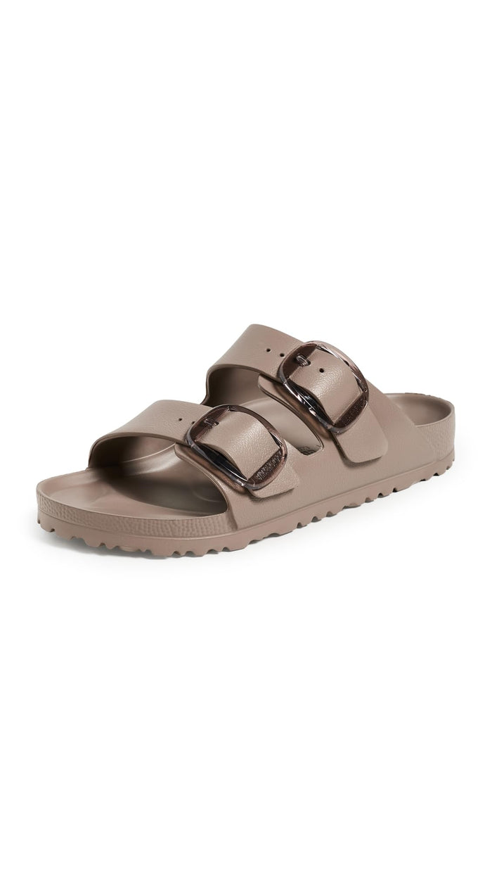Birkenstock Women's Arizona EVA Big Buckle Sandals, Gray Taupe Narrow