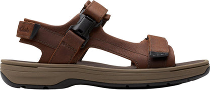 Clarks Men's Saltway Edge Sandal, Dark Brown Leather