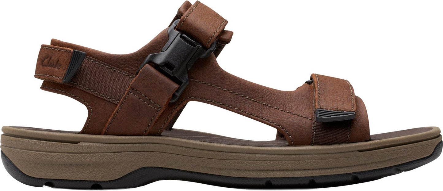 Clarks Men's Saltway Edge Sandal, Dark Brown Leather