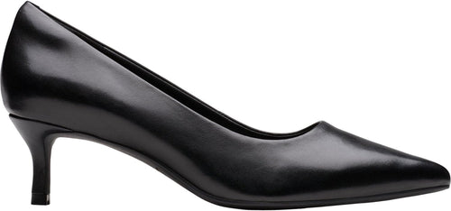 Clarks Women's Zarey Court shoe in black leather