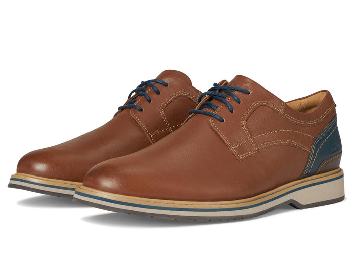 Clarks Men's Monahan Plain Lace-Up — Tan Leather