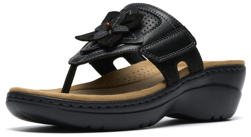 Clarks Women's Merliah 2 Kyla Heeled Sandal — Black Combi Textile, side view