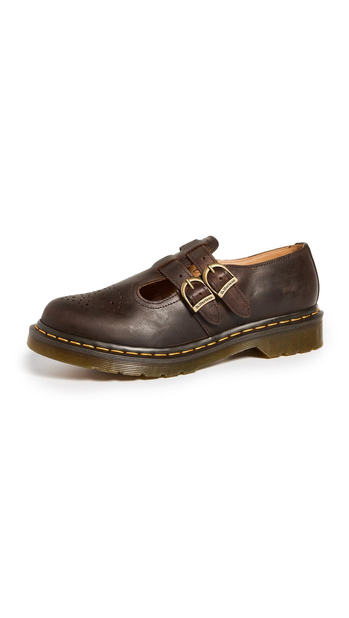 Dr. Martens Women's 8065 Mary Jane Loafers, Dark Brown Crazy Horse