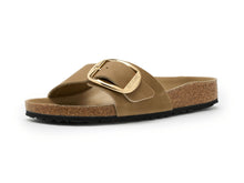 Birkenstock Women's Madrid Big Buckle Oiled Leather Sandal in Tobacco brown