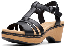 Clarks Women's Seannah Madi Heeled Sandal — Black Leather in Black