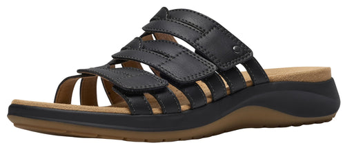 Clarks Women's Maelynn Abby Slide Sandal — Black Leather