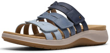 Clarks Women's Maelynn Abby Slide Sandal — Blue Combi Leather in Blue