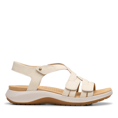 Clarks Collection Maelynn Paige Wedge Sandal — Cream Leather