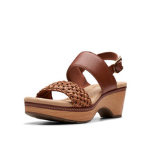Clarks Collection Women's Seannah Step Wedge Sandal — Tan Leather in Tan
