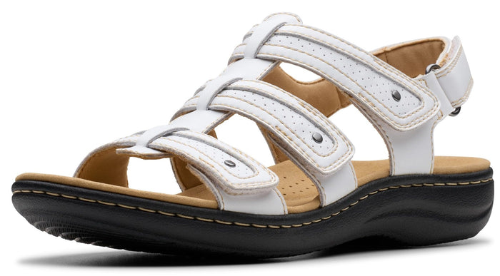 Clarks Women's Laurieann Ivy Sandal — White Leather