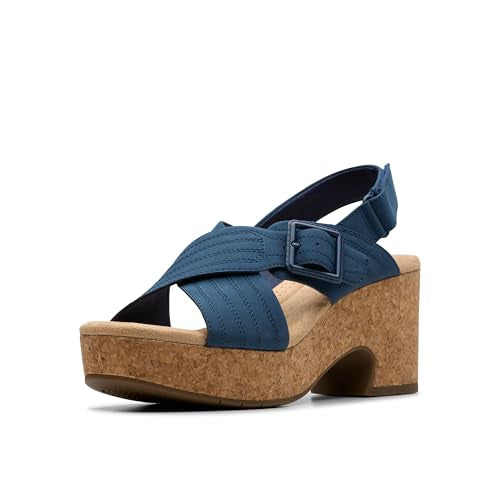 Clarks Women's Nerisa West Sandal — Navy Nubuck
