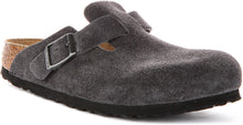 Birkenstock, Women's, Boston Clog - Suede, Lavender Sky in Lave.sky