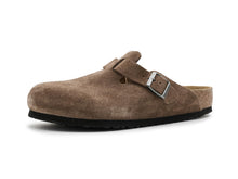 Birkenstock Mens Boston Clog - Suede Dark Tea in Dark.tea
