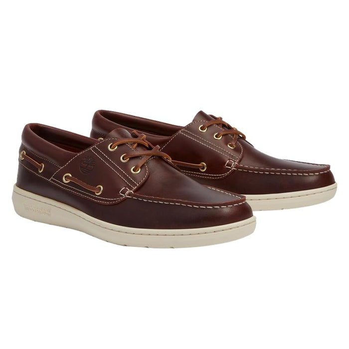 Timberland Men's Portofino Pier Boat Shoe, Burgundy Full Grain