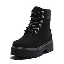 Timberland Women's Stone Street 6 Inch Lace Up Waterproof Boot, Jet Black in Black