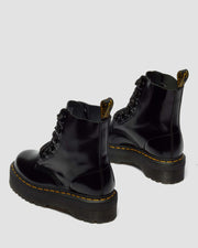 Dr. Martens Molly 6-Eye Boot Black — top view