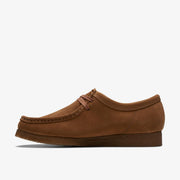 Clarks Wallabee Shoe Cola Suede — side view