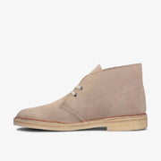 Clarks Desert Boot Taupe Distressed Leather — side view