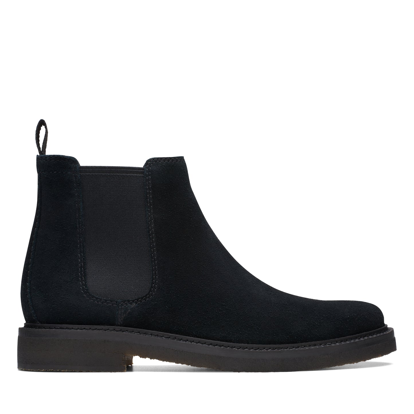 Clarks Men's Clarkdale Easy Chelsea Boot, Black Suede, 11