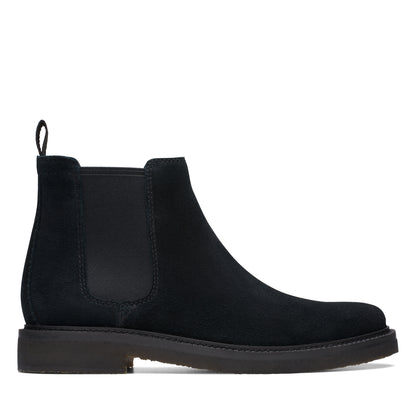 Clarks Men's Clarkdale Easy Chelsea Boot, Black Suede, 11