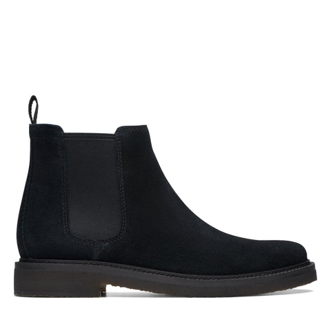 Clarks Men's Clarkdale Easy Chelsea Boot, Black Suede, 11
