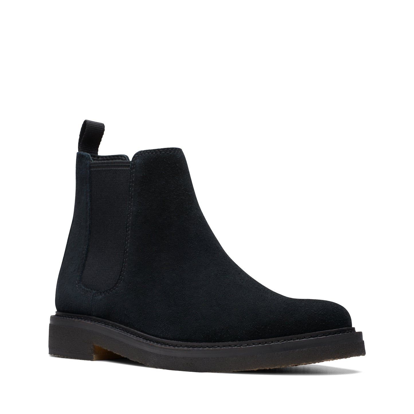 Clarks Men's Clarkdale Easy Chelsea Boot, Black Suede, 11
