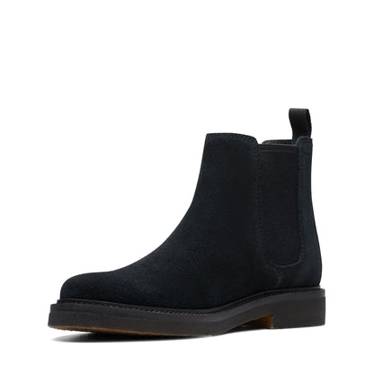 Clarks Men's Clarkdale Easy Chelsea Boot, Black Suede, 11