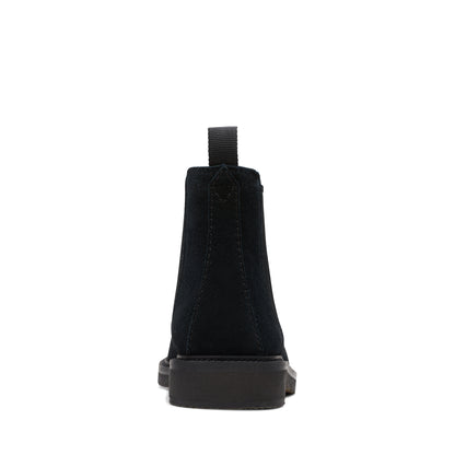 Clarks Men's Clarkdale Easy Chelsea Boot, Black Suede, 11
