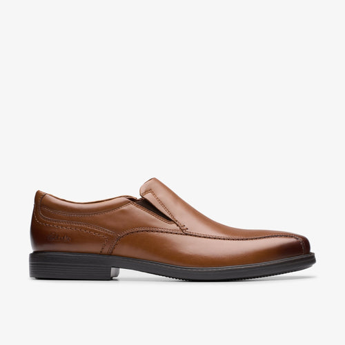 Clarks Men's Dresslite Step slip-on in black leather