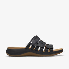 Clarks Women's Maelynn Abby Slide Sandal — Black Leather in Black