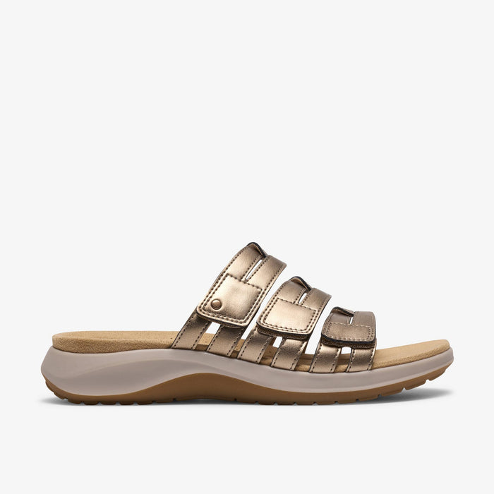 Clarks Women's Maelynn Abby Slide Sandal — Gold Metallic