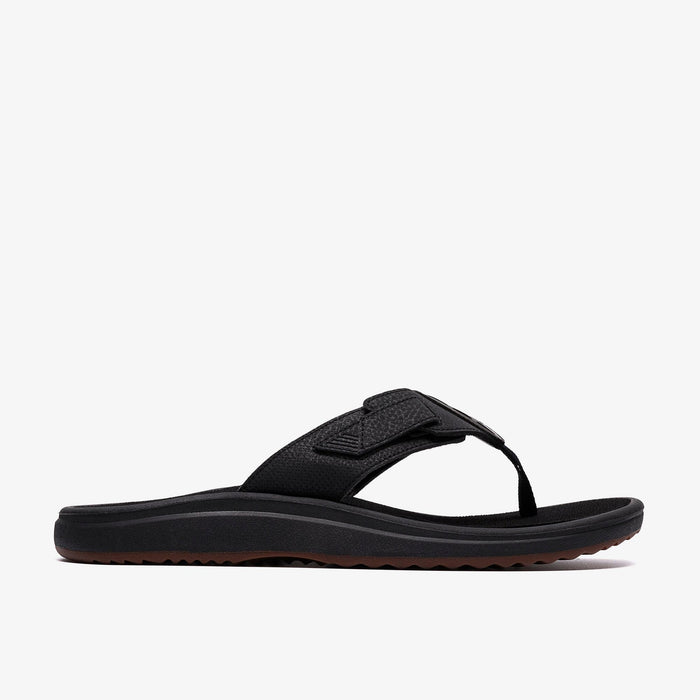 Clarks Men's Breeze Cloudsteppers Flip-Flop — Black Synthetic