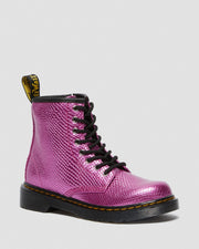 Dr. Martens Kids 1460 Copper Pink metallic reptile boot
