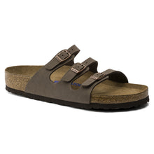Birkenstock Unisex Florida Soft Footbed Birkibuc Sandal in Mocha