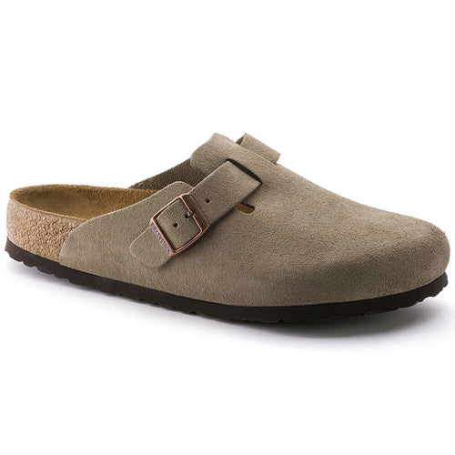 Birkenstock Boston Soft Footbed Clog Taupe Suede