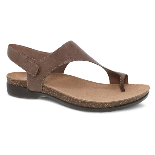 Dansko Women's Reece Sandal in Stone Waxy Burnished