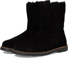 Birkenstock Women's Uppsala Shearling Zippered Mid Calf Boot in Dark tea brown