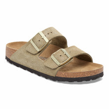 Birkenstock Women's Arizona Sandal, Taupe Shimmering Narrow