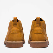 Timberland Men's Redwood Falls Waterproof Chukka Boot in Wheat, rear view of the pair showing heel pull loops
