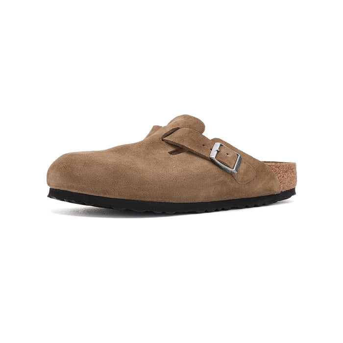 Birkenstock Womens Boston Clog - Suede Dark Tea