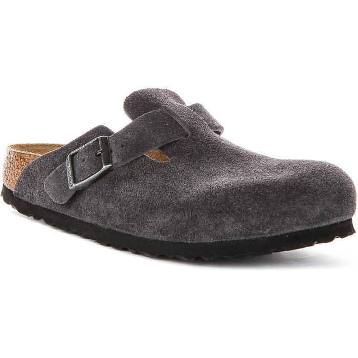 Birkenstock, Women's, Boston Clog - Suede, Lavender Sky